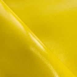 Ткань ПВХ 600 гр/м2 плотная, Жёлтый (Ширина 150см), на отрез  в Белгороде