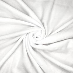 Ткань Флис Односторонний 130 гр/м2, цвет Белый (на отрез)  в Белгороде