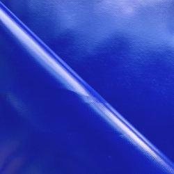 Ткань ПВХ 450 гр/м2, Синий (Ширина 160см), на отрез  в Белгороде
